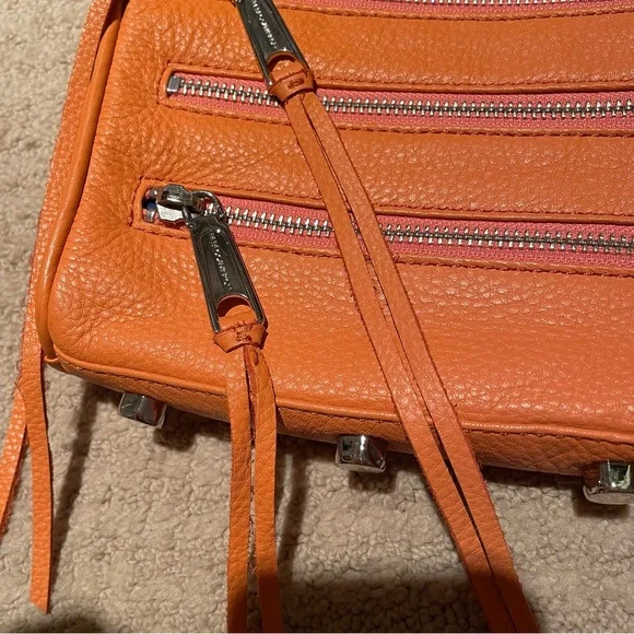 Rebecca Minkoff Mini 5 Zip Cross-body Bag, Orange - Picture 6 of 13